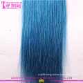 2016 Hot sale color blue high quality 100% indian ombre remy tape hair extension wholesale tape hair extension